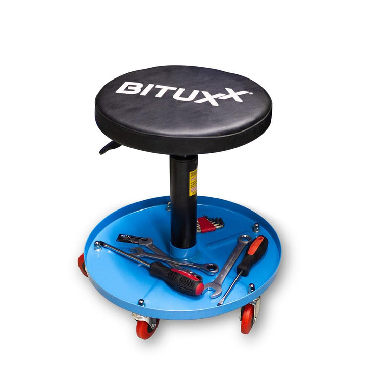 Bituxx® Werkstatthocker Drehhocker Rollhocker Hocker Drehstuhl Sitz Werkstatt Werstattstuhl Stufenlo