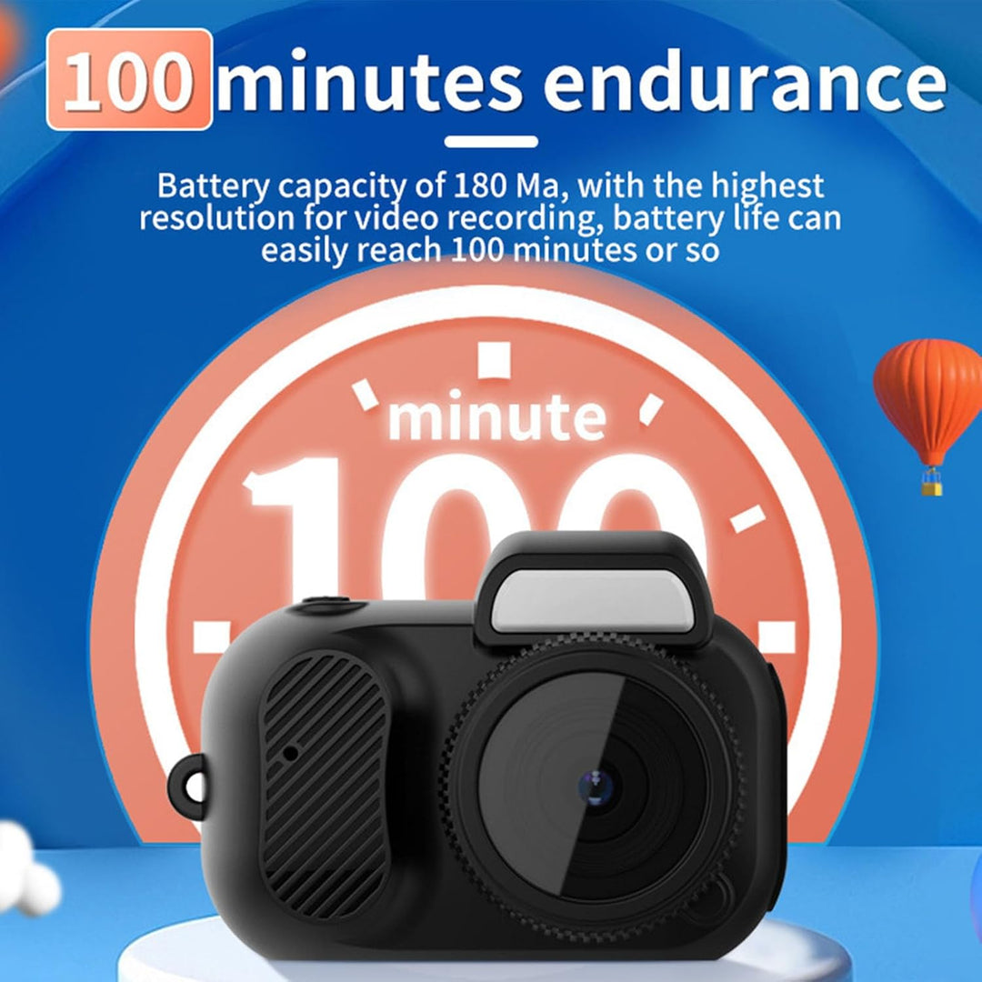 Digitalkamera, 2 MP Ultra HD 160° Weitwinkel-Farbbildschirm, 180 MAh Tragbare Kinderkamera mit Armba