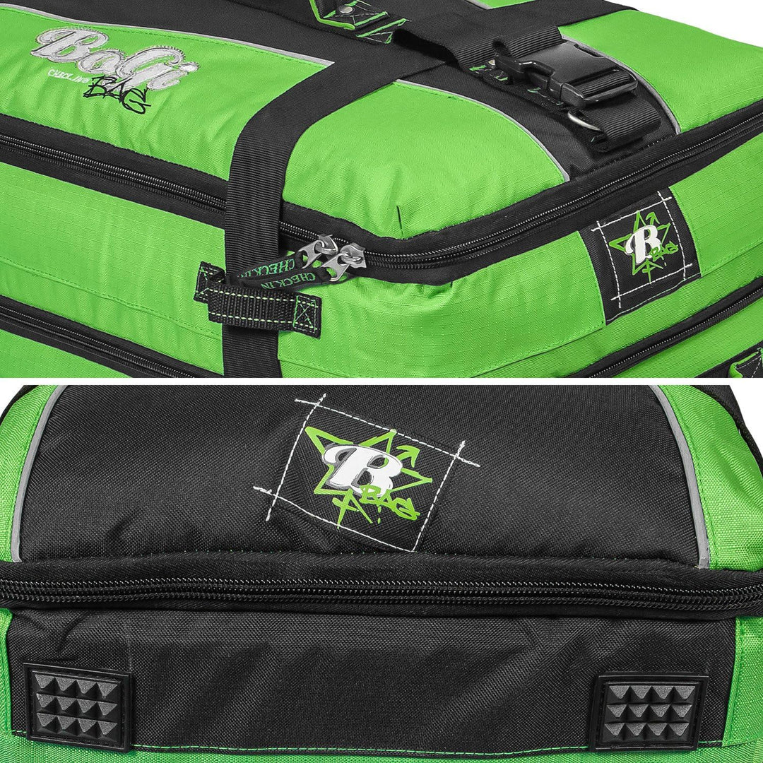 BoGi Bag Reisetrolley Koffer Schwarz Grün L, Schwarz Grün L