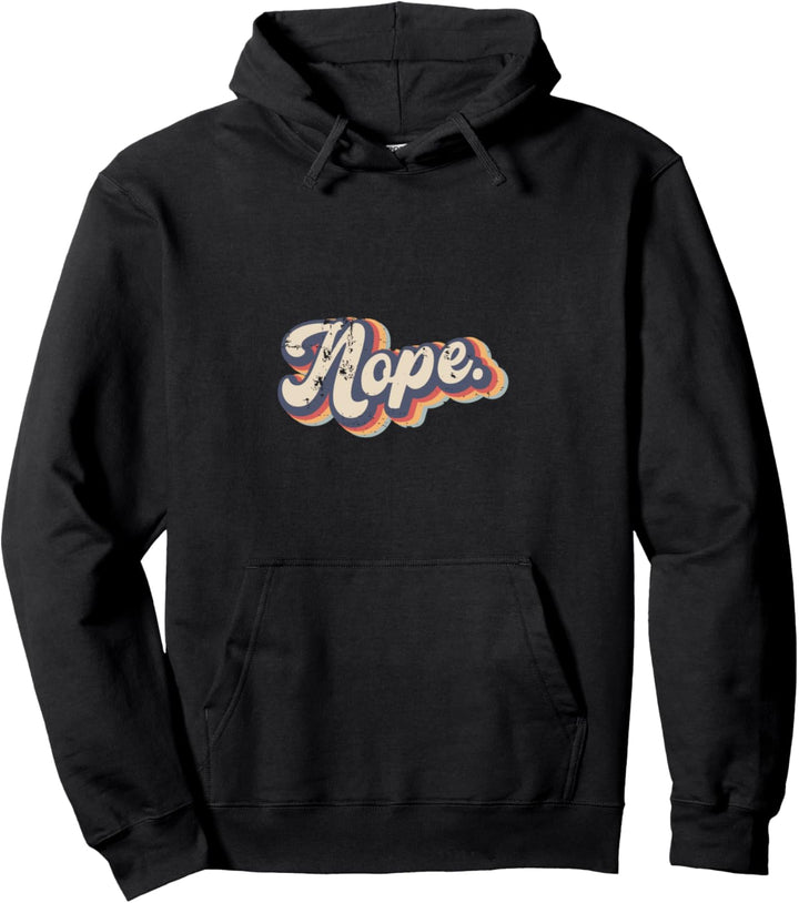 Nope Vintage Rainbow Pullover Hoodie