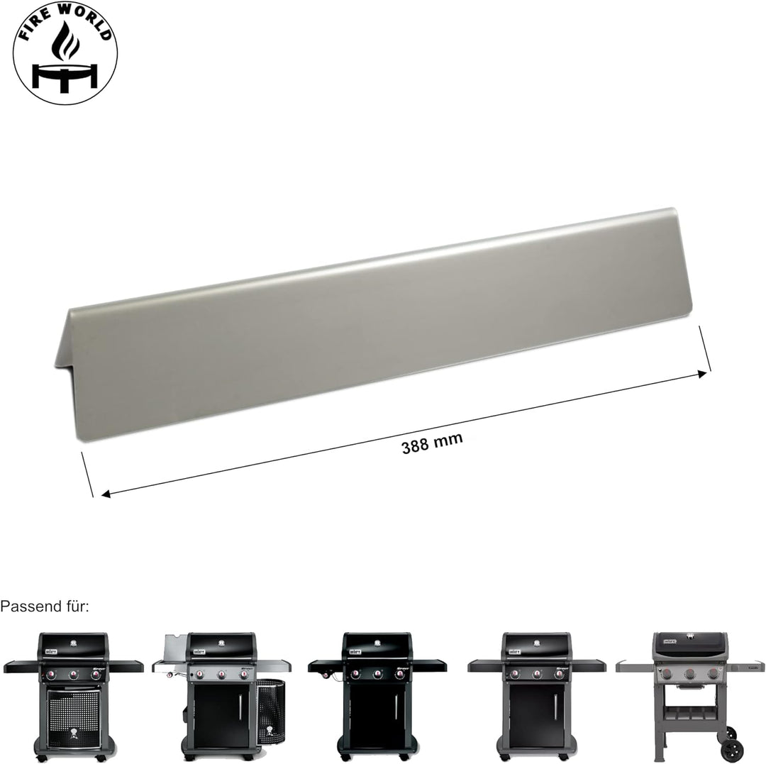 Fire World Aromaschienen Weber Spirit 310 320 330 Edelstahl 1.4301 V2A Flavorizer Bars Aromaschienen