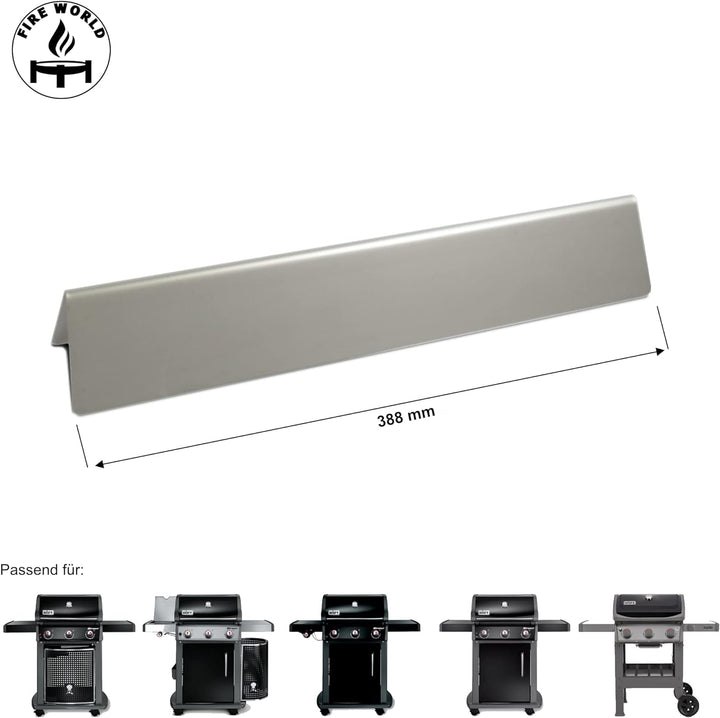 Fire World Aromaschienen Weber Spirit 310 320 330 Edelstahl 1.4301 V2A Flavorizer Bars Aromaschienen