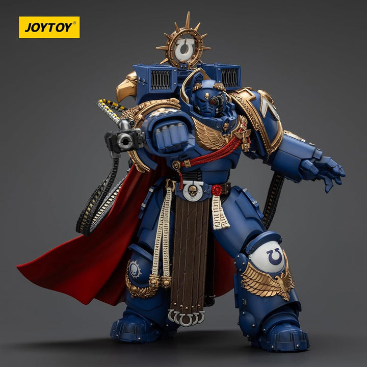 JOYTOY Warhammer 40k Space Marine 2, Ultramarines Marneus Calgar, Chapter Master with MKX Gravis Arm