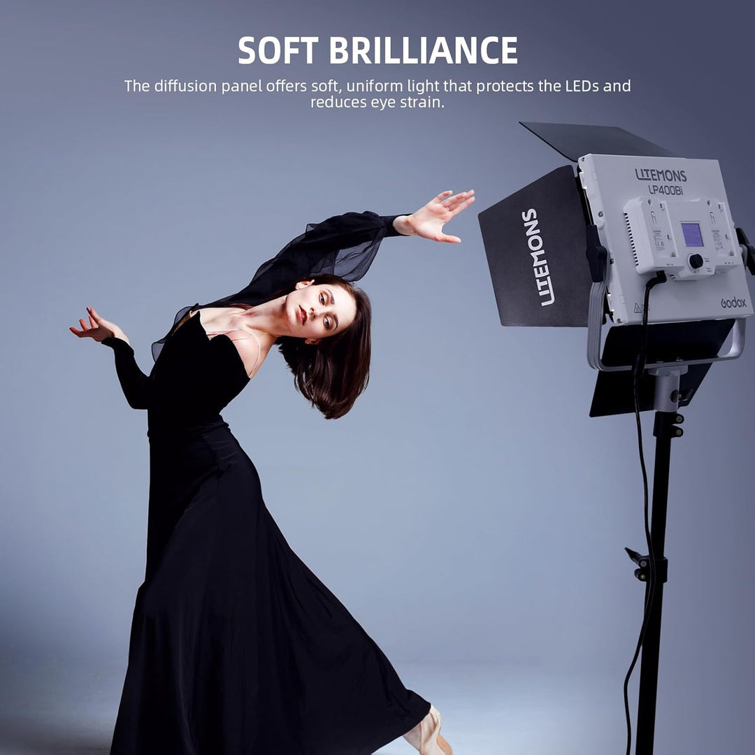 GODOX LITEMONS LP400Bi LED Video Light, Fotografie Zubehör, CCT Zweifarbige Temperatur 2800K-6500K 3