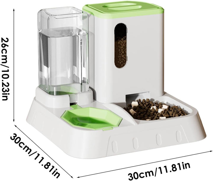 Futter- Und Wasserspender Für Katzen, Automatischer Futterautomaten Für Katzen & Kleine Hunde, 2 In