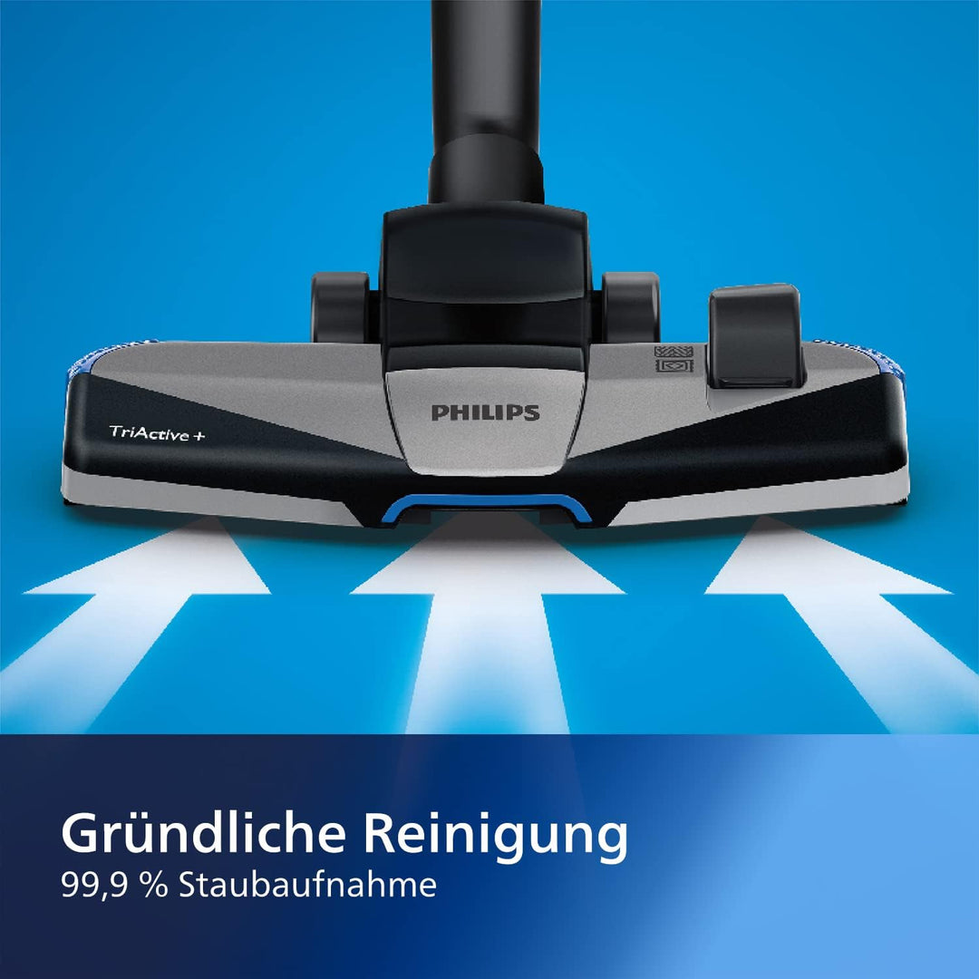Philips FC8575/09 Performer Active EEK A (Staubsauger mit Beutel, TriActive+ Düse, Allergiefilter, 9