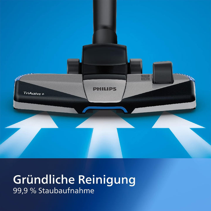 Philips FC8575/09 Performer Active EEK A (Staubsauger mit Beutel, TriActive+ Düse, Allergiefilter, 9