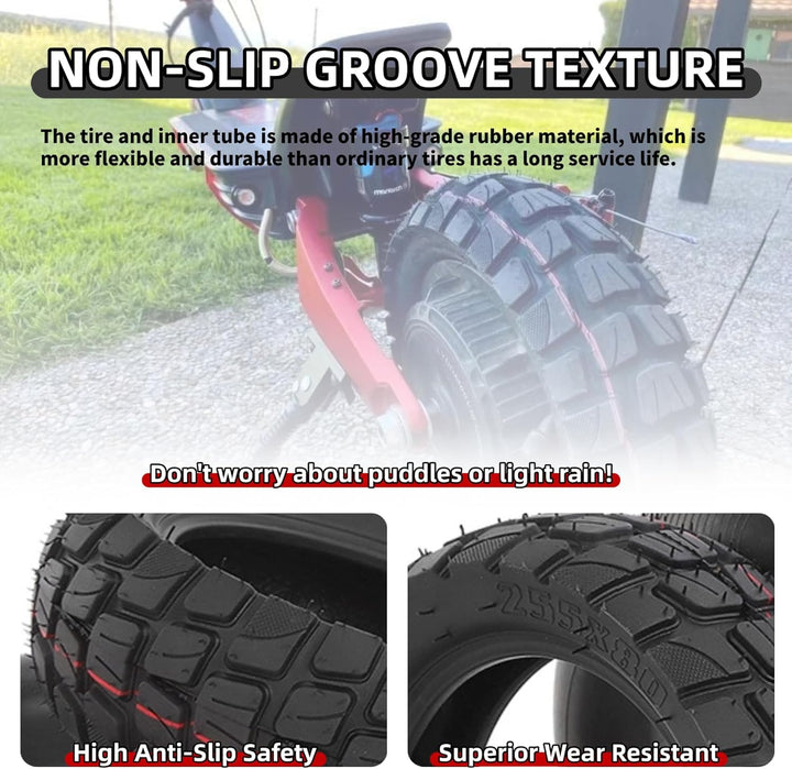 Ezweiji E Scooter Reifen, 10 Zoll reifen e scooter 80/65-6 Road City Road Reifen Elektroroller Reife