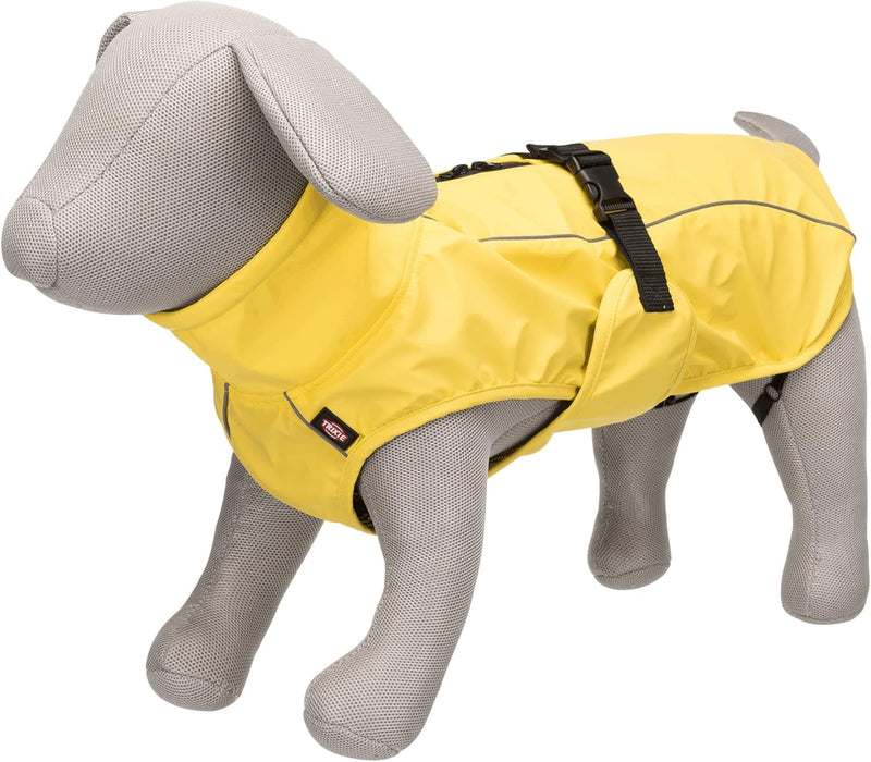 TRIXIE Regenmantel Vimy für Hunde XS gelb – Hunde-Regenjacke mit reflektierenden Elementen für mehr