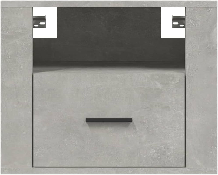 FIRBNUS Nachtschränkchen Nachtkommode Wand-Nachttisch Betongrau 50x36x40 cm Bett Kommode Nachtschran