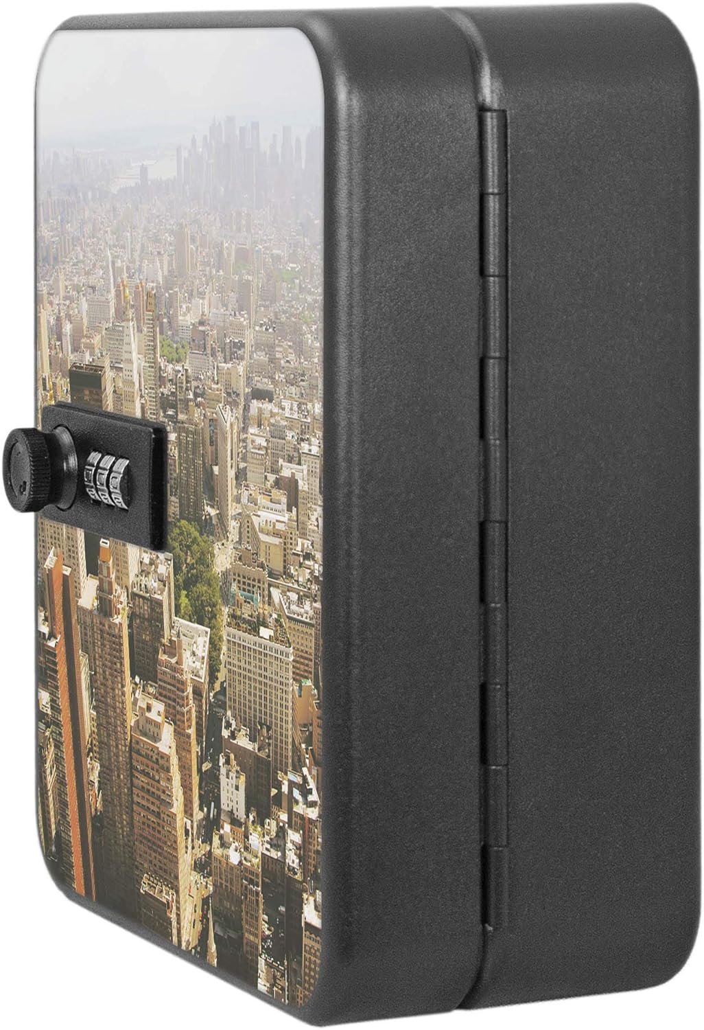 banjado® Burg-Wächter® abschliessbarer Schlüsselkasten mit Motiv Manhattan 1 für 20 Schlüssel - Schl