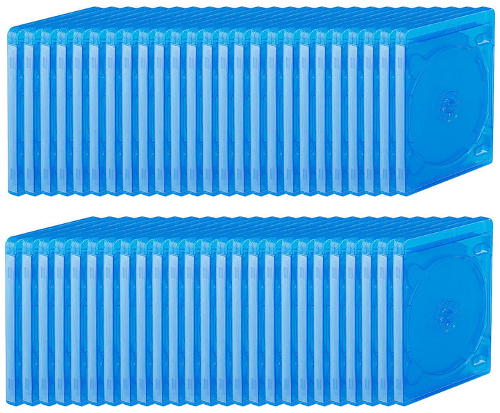 PEARL Blue Ray Huelle: Blu-ray Soft-Hüllen blau-transparent im 50er-Pack für je 4 Discs (Blu-Ray Blu