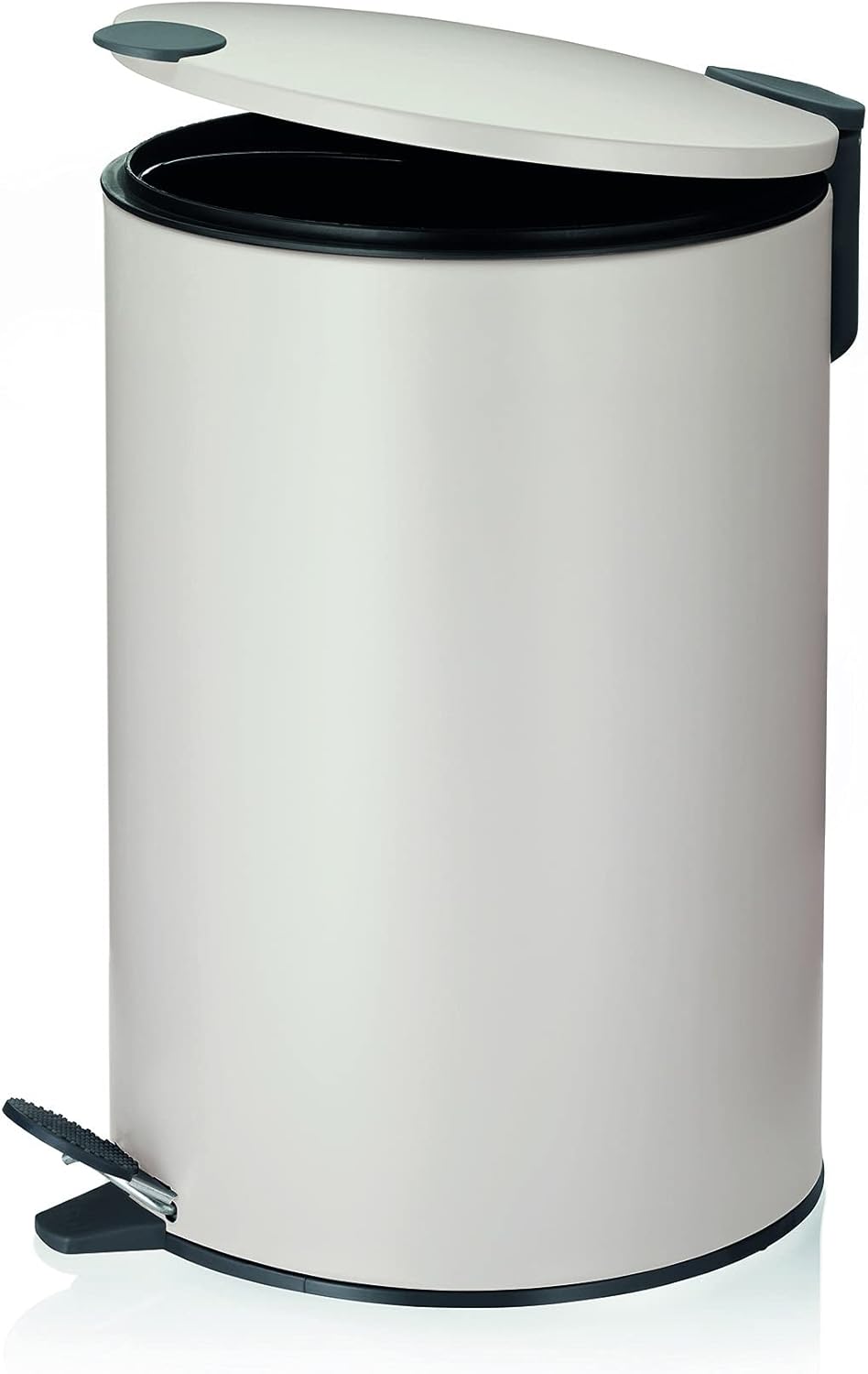 kela 10644 Treteimer mit Inneneimer 12 l, Geräuschloses Schliessen, Metall, Mats, Beige 12 l Beige,