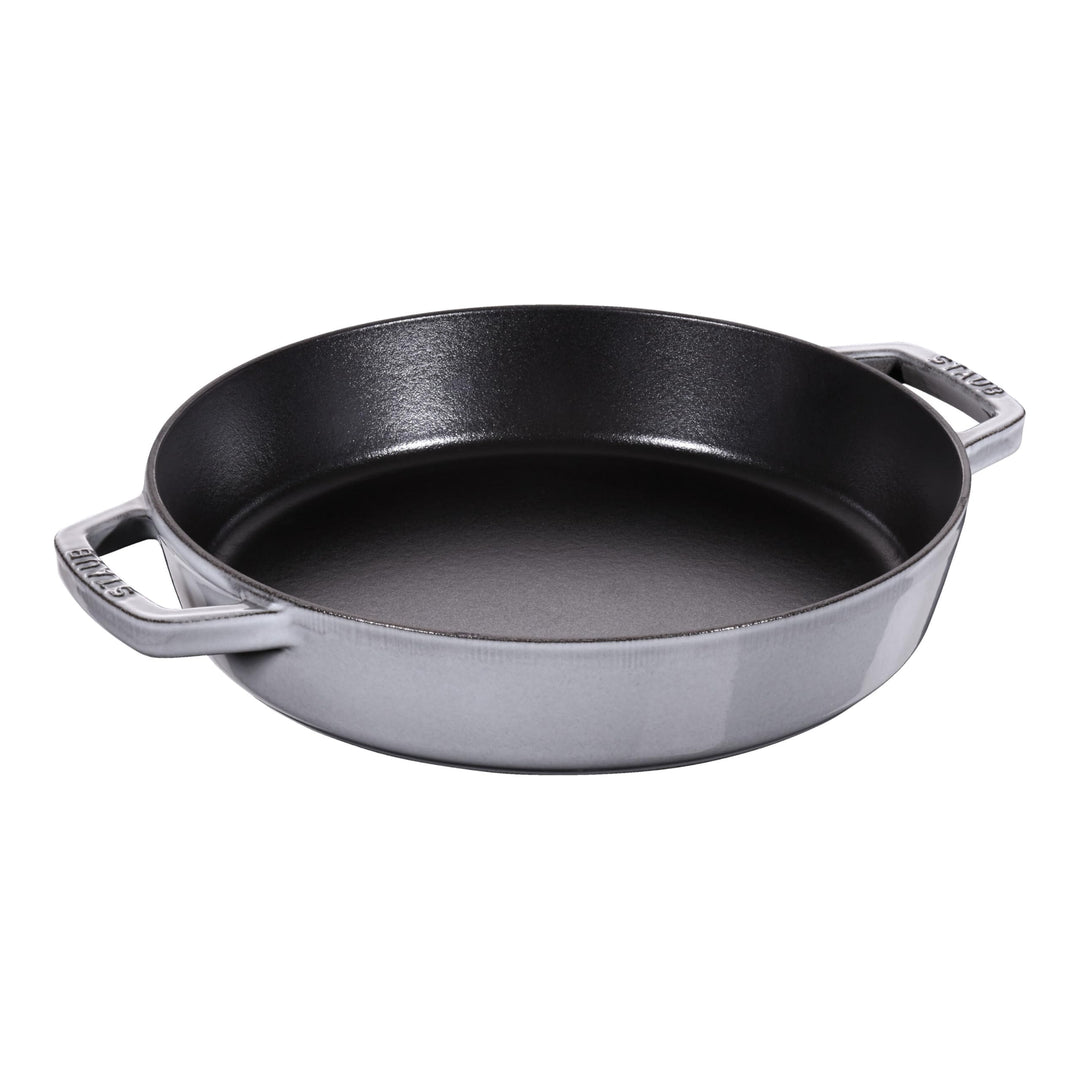 STAUB Bratpfanne/Schmorpfanne aus Gusseisen mit zwei Griffen, 26 cm, Induktionsgeeignet, Graphitgrau