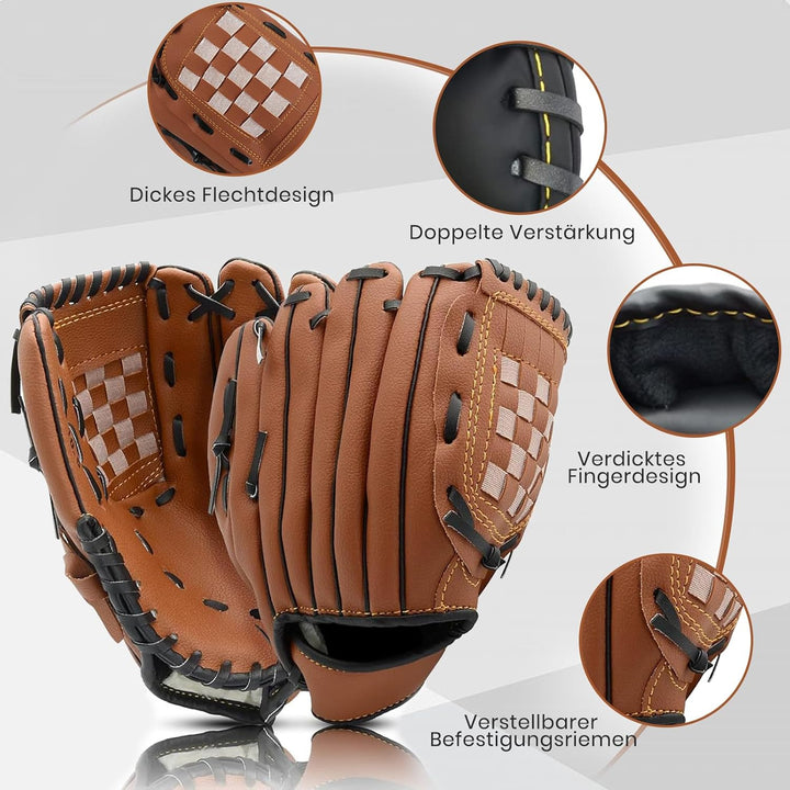 LeapBeast Baseball Handschuhe - Softball Handschuhe mit Einem Ball, Erwachsenen Baseball Training We