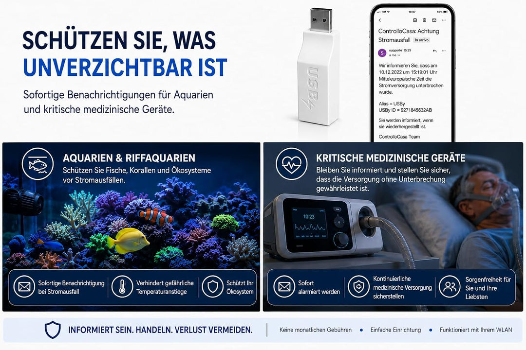 Stromausfallmelder Stromausfallalarm Stromausfall Stromwächter WLAN GSM