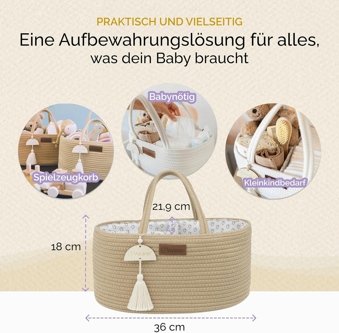 Yunioo Baby Wickel Organizer für Wickelutensilien und Wickeltisch zubehör, Wickeltisch Organizer, Wi