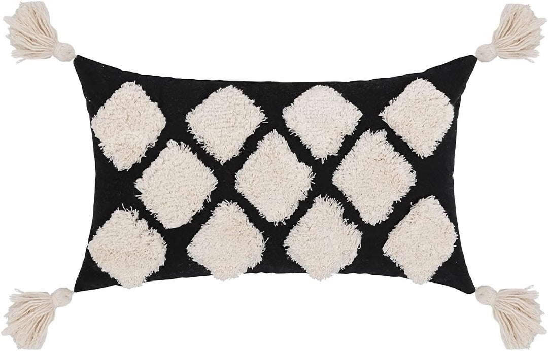 VanderHOME Bohemian Super Soft Kissenbezug Dekorative Tufted Quaste Kissenbezüge Baumwolle Weich Wov