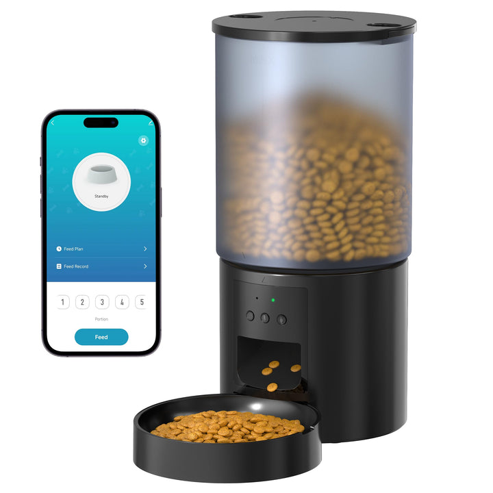 Futterautomat Katze Katzenfutter Automat WiFi: Futterspender Katze mit Massgeschneidert Zeitplan - A
