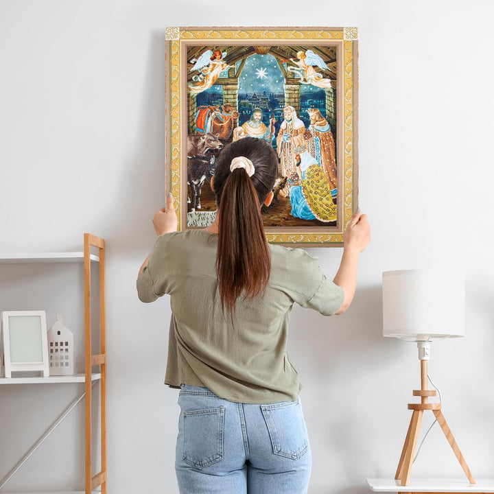 Diamond Dotz DD15-002 Weihnachtskrippe, ca. 85 x 100 cm gross, Diamond Painting, Malen mit Diamanten