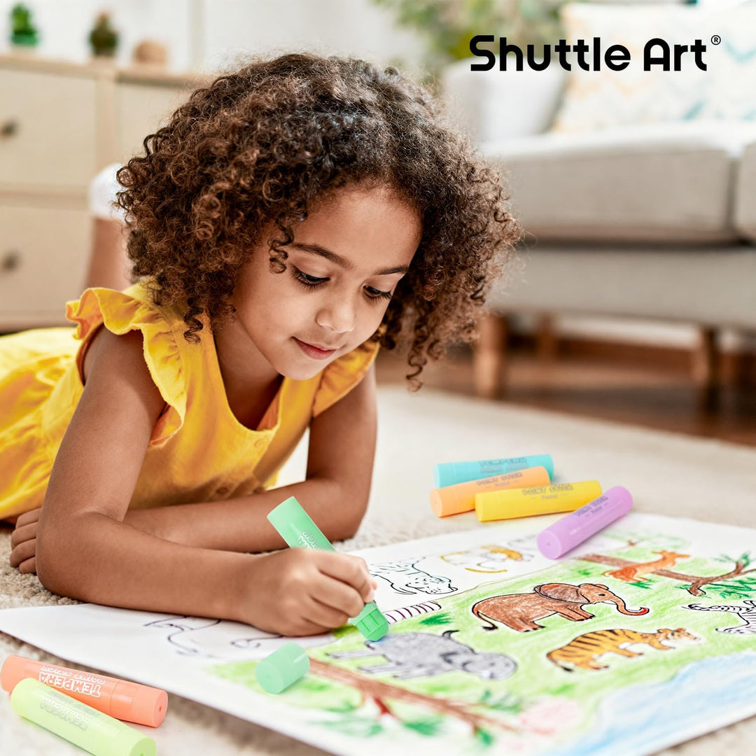 Shuttle Art Tempera Malstifte, 20 pastell feste Tempera Gouache farbstifte für Kinder, schnell trock