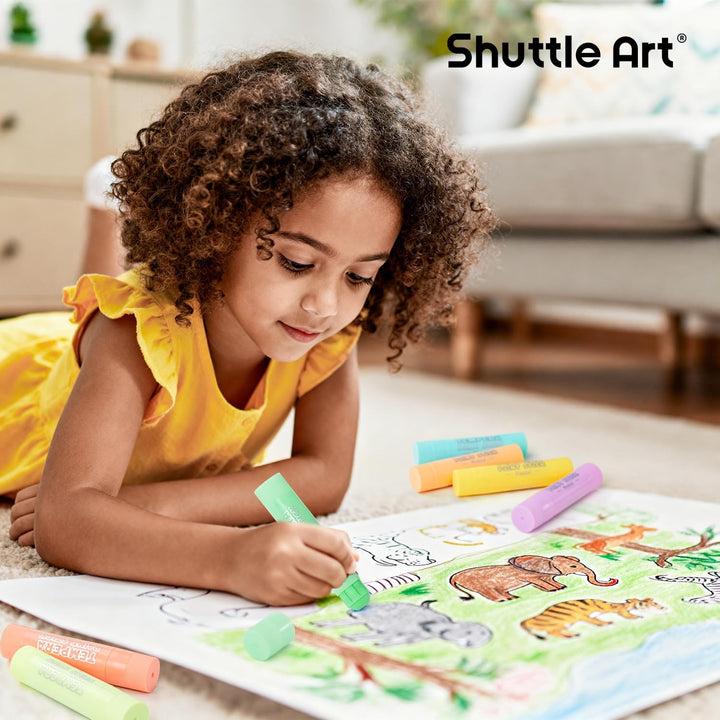 Shuttle Art Tempera Malstifte, 20 pastell feste Tempera Gouache farbstifte für Kinder, schnell trock