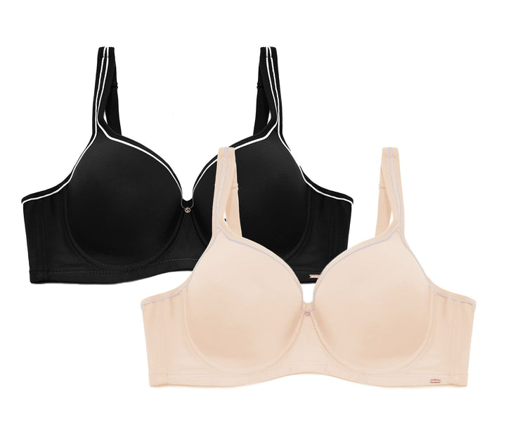 SHEKINI Damen BH mit Bügel Klassische T-Shirt BHS Push up BH Nicht Gepolsterter Nahtloser Soft Bra m