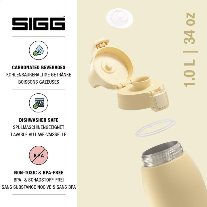 SIGG - Isolierte Trinkflasche - Shield Therm One Opti Yellow - Für kohlensäurehaltige Getränke geeig