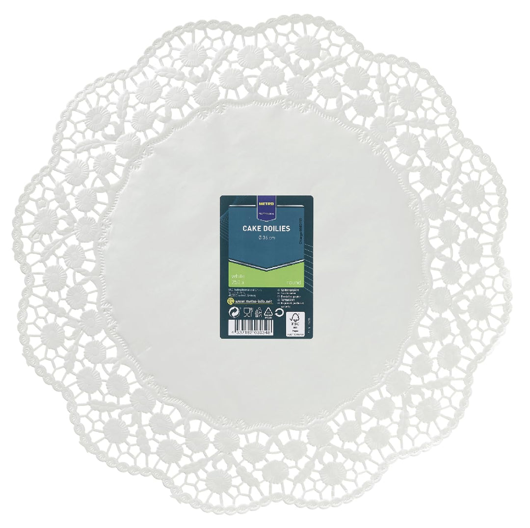 METRO Professional 250 Tortenspitzen rund ¯ 36 cm Weiss