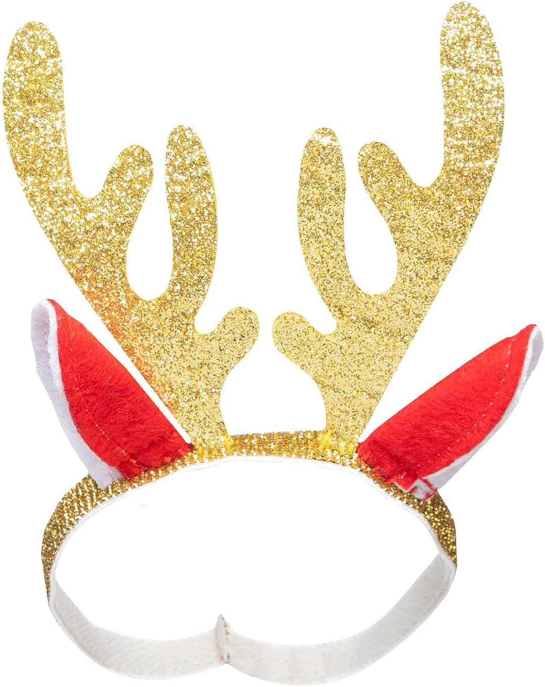 Heless 2151 - Weihnachts-Kleid für Puppen im Design Rentier Rudi, inklusive Haarband mit prachtvolle
