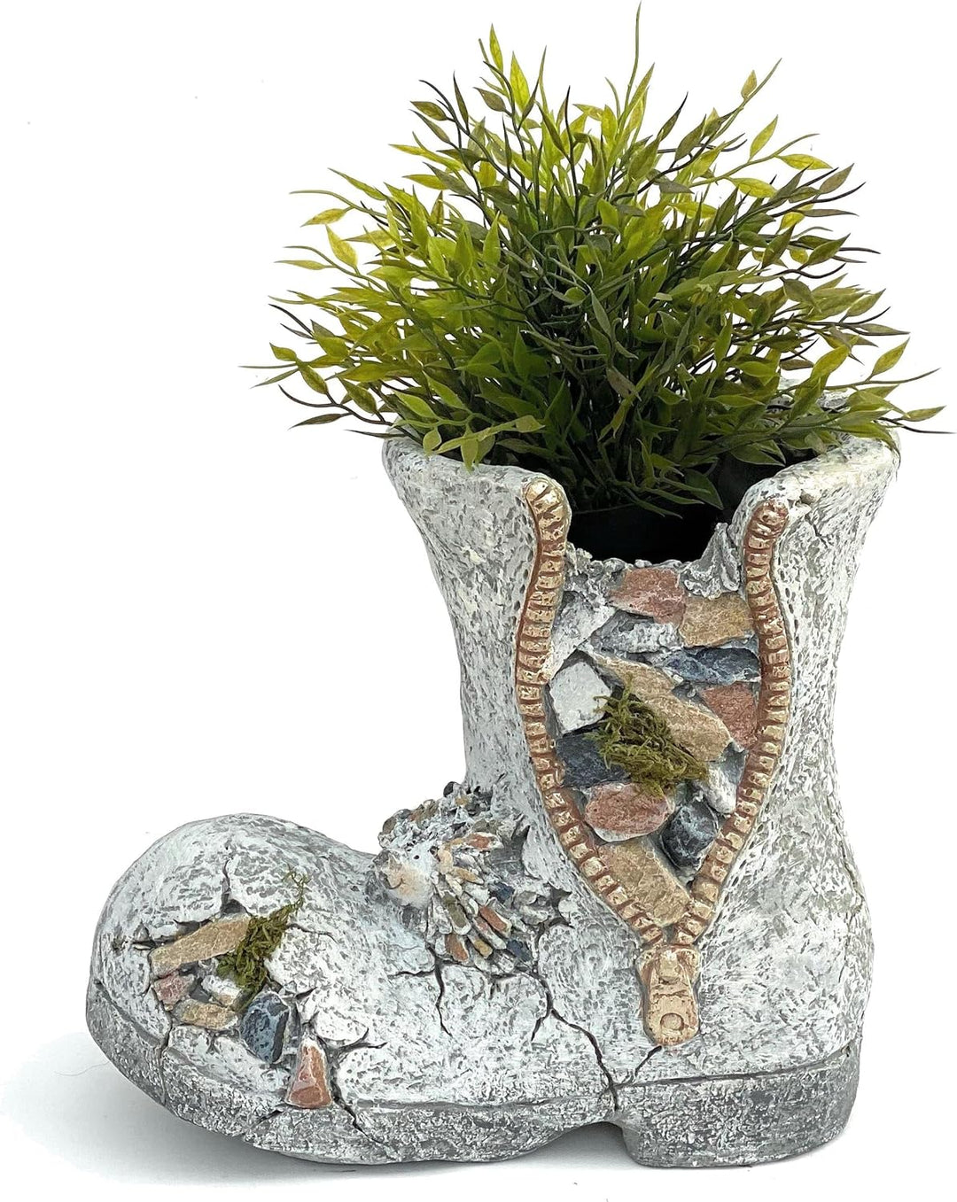 DanDiBo Pflanztopf Stiefel aus Magnesia Blumentopf 32 cm wetterfest frostfest 715432 Pflanzgefäss Üb