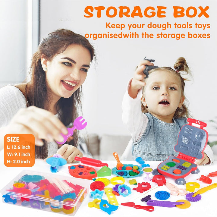 Knetwerkzeug, 48 Stück Knete Zubehör Kitchen Creations Burger Pasta Küchenspielset, Kinder Plastilin