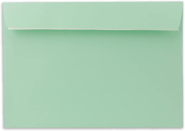 300x Briefumschläge DIN C5 Mintgrün (Grün)- 16,2 x 22,9 cm - Haftklebung - Edle Kuverts für grosse E