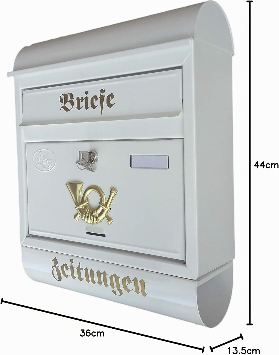Stabiler Briefkasten, Modell Runddach Premium-Qualität, mit Schutzlackierung Verschiedene Modelle XX