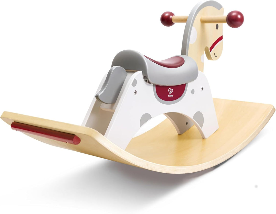 Hape 2-in-1 Schaukelpferd, Schaukelpferd und Balanceboard, Rutsch- und Schwungspielzeug, ergonomisch