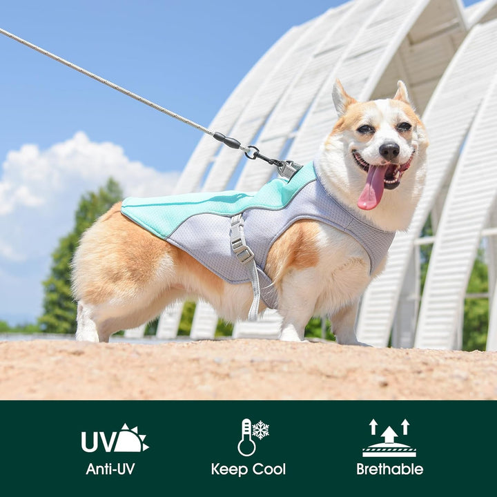 Kuoser Kühlweste für Hunde, Hundekühlungsmantel für heisse Sommertage, Atmungsaktive & Reflektierend
