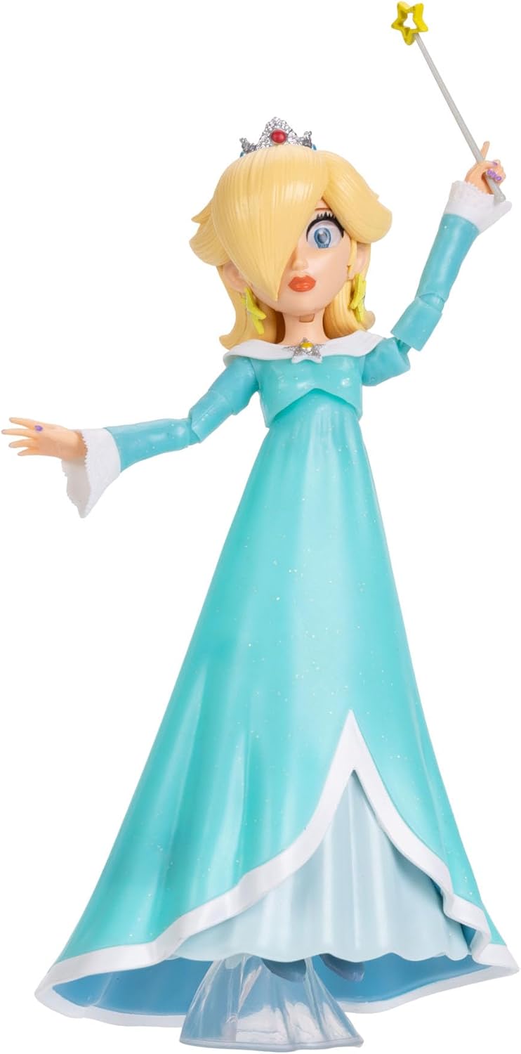„Super Mario Galaxy“-Film: Rosalina-Actionfigur (12,7 cm) mit Zubehör, offiziell lizenziert von Jakk