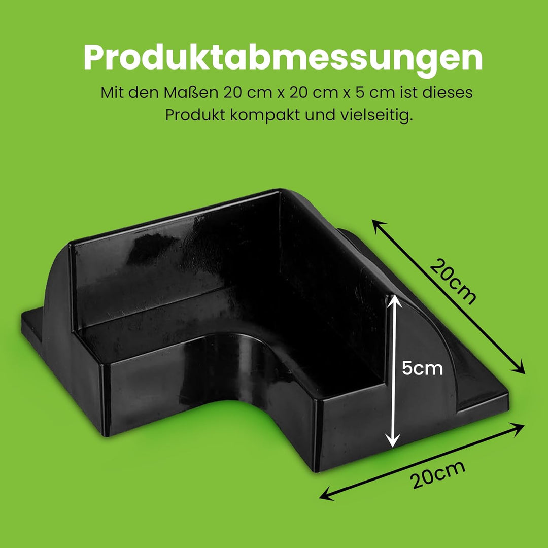 Offgridtec 4er Set ABS Eckprofil 150x150mm, Montage-Seitenklammern, 8 Edelstahlschrauben mit Unterle