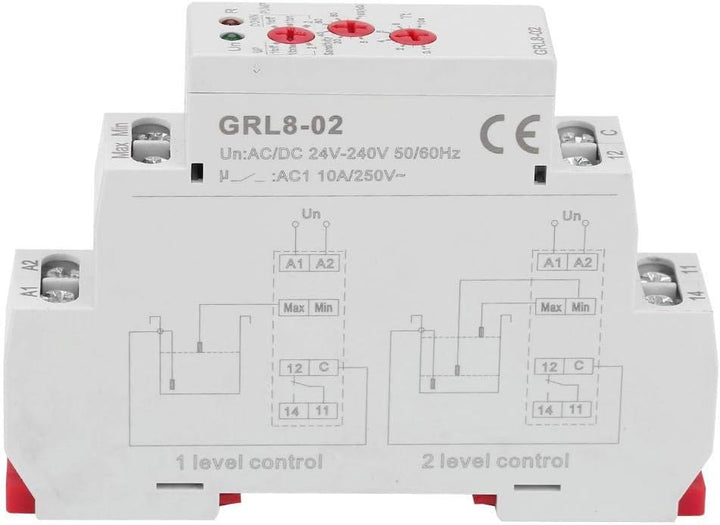 GRL8-02 Flüssigkeitsstandsregelungsrelais, 10 A AC/DC 24 V-240 V Flüssigkeitsstandsregelungsrelais W