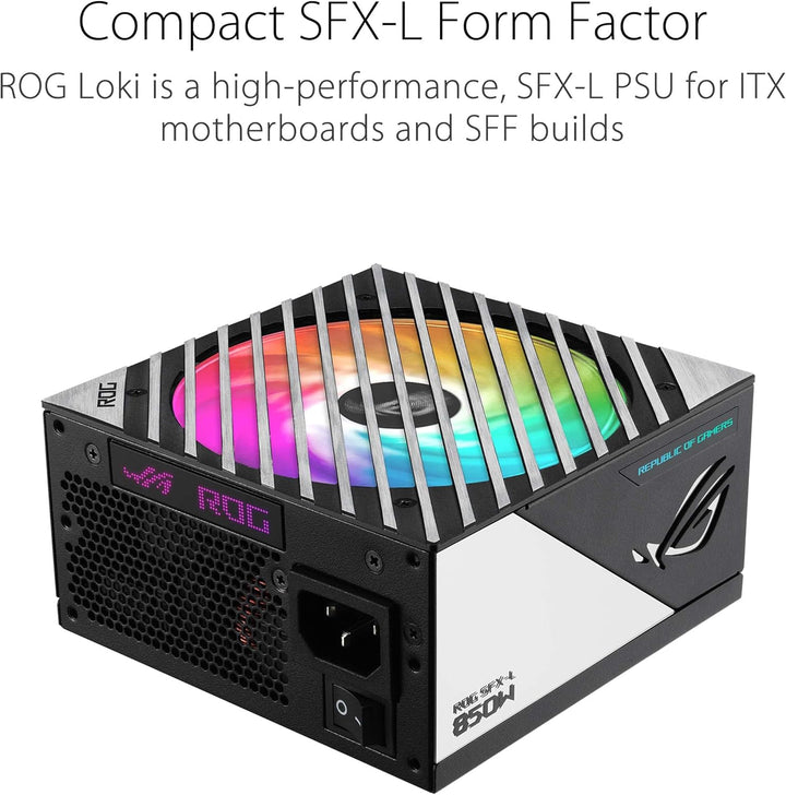 ASUS ROG Loki SFX-L 850W Platinum (Vollmodulares Netzteil, 80+ Platinum, Lambda A zertifiziert, 120m