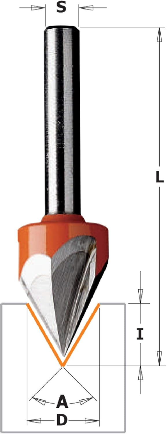 CMT Orange Tools 758.001.11 – Erdbeere für Buchstaben 60 Grad HM S 6 D 12.7 Z 3