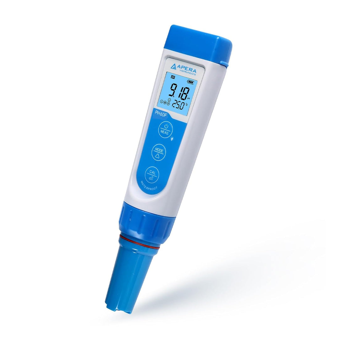 Apera Instruments PH60F Premium pH-Meter mit flacher Elektrode (Genauigkeit pH ±0,01, Messbereich pH