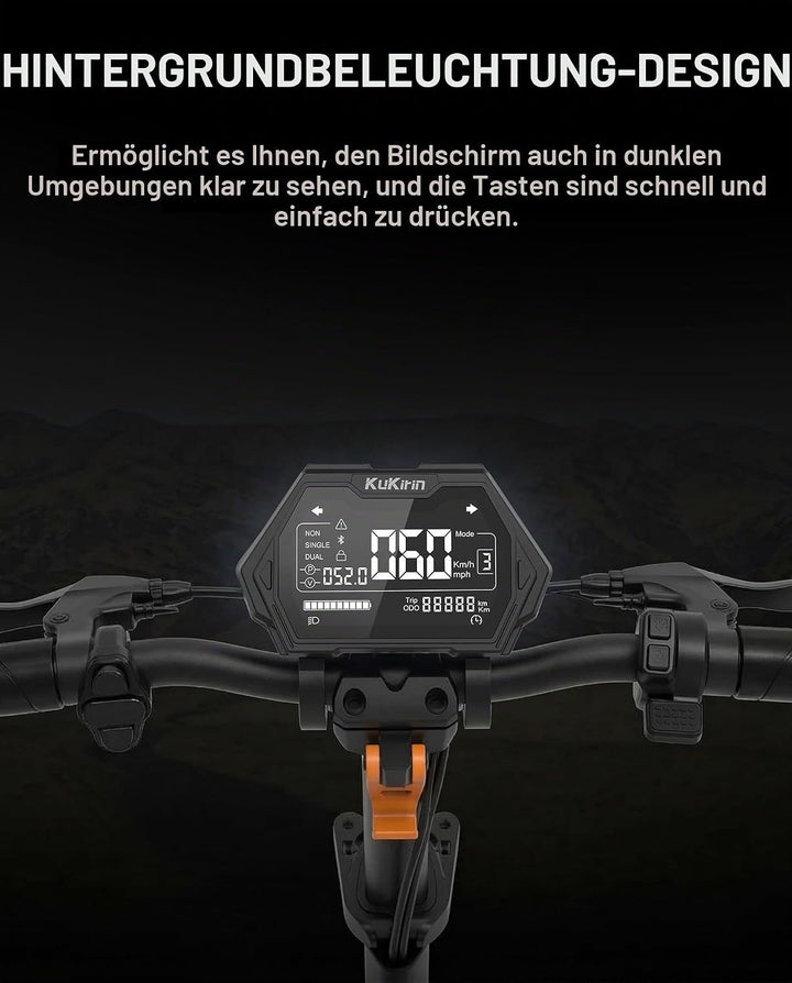 Bordbildschirm LCD 7 Pins Kompatibel mit Kukirin G2 Master (Version B) Kickscooter, Geschwindigkeits