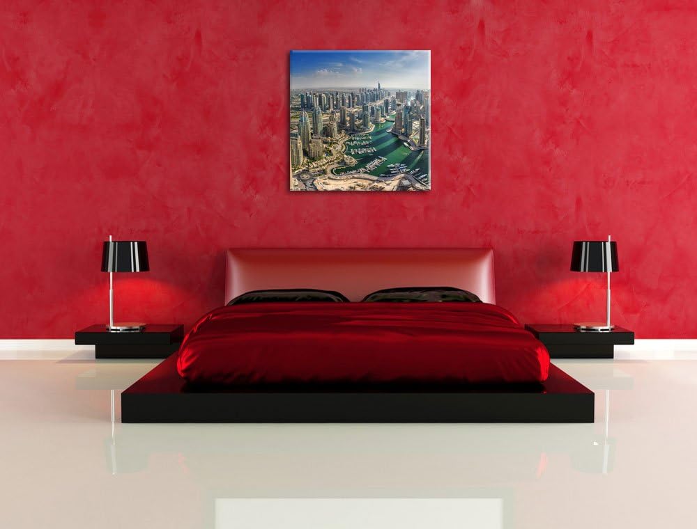Dubai Hotel Burj al Arab, Format: 70x70 auf Leinwand, XXL riesige Bilder fertig gerahmt mit Keilrahm