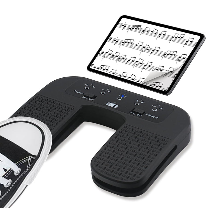 Tavsou Bluetooth Page Turner Pedal für Tablets Smartphones wiederaufladbar lautlos (Plus), Plus