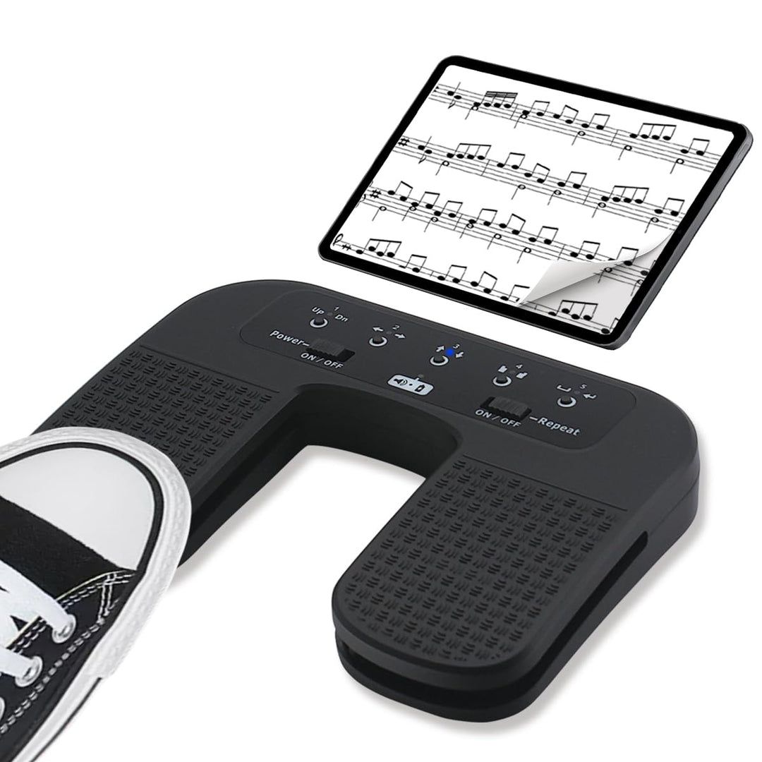 Tavsou Bluetooth Page Turner Pedal Smartphones & Tablets Wiederaufladbare Musikalische Pedale (Plus)