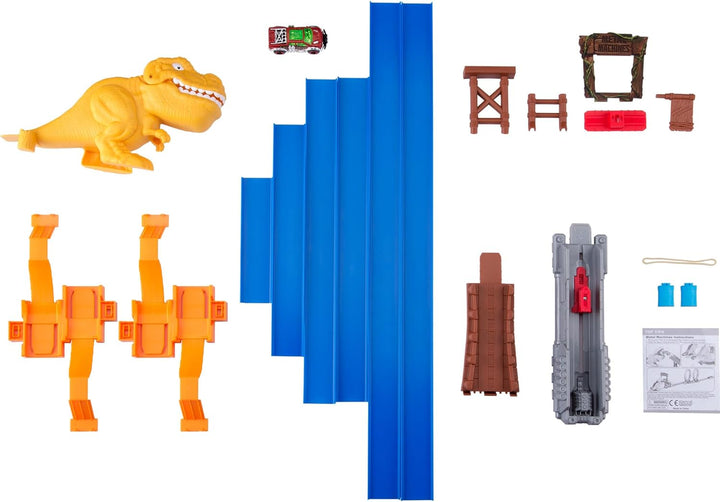 ZURU - Metal Machines – T-Rex – Doppelstrecke mit Mini-Rennwagen – Spiel Auto Kinder – 6702