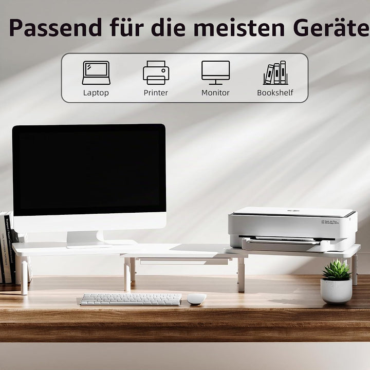 ETHU Dual Monitor Ständer, Höhenverstellbare Bildschirmerhöhung für 2 Monitore, Verstellbarer Monito