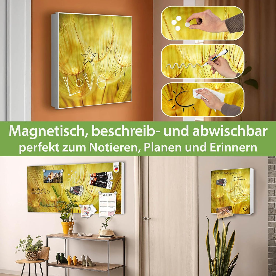 banjado Grosser Schlüsselkasten Metall - Schlüsselbox 30x30cm beschreibbarer mit 32 Haken - Schlüsse