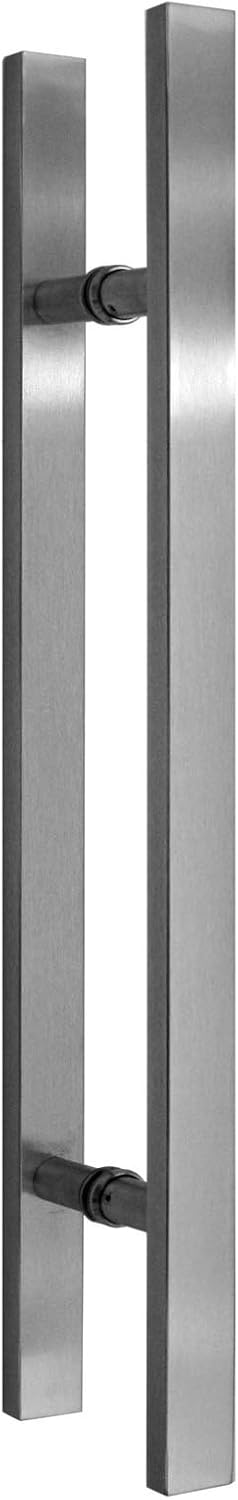 BS-900D-2-420GR-AS: Schiebetürsystem ESG 900x2175x8mm Dekor S, vollsatiniert; Schienensystem ALU Sli